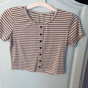 Women’s striped crop top